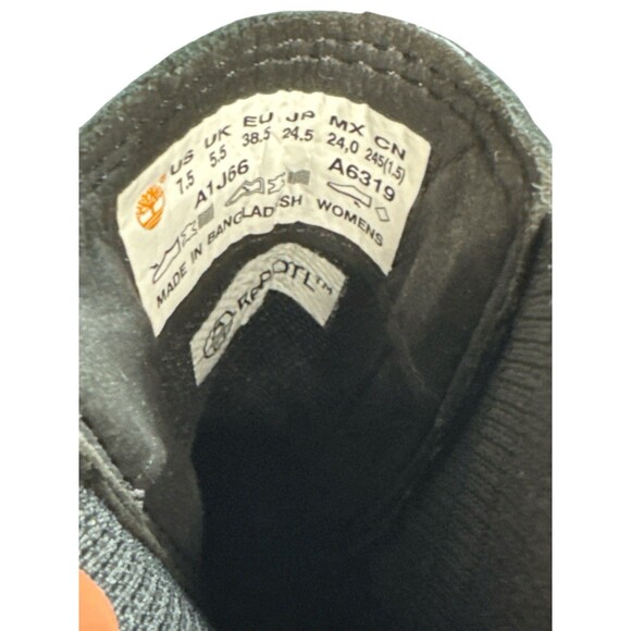 Timberland Courmayeur Chelsea Boots Black Nubuck Leather 7.5 Lug Sole Trendy - Picture 8 of 9